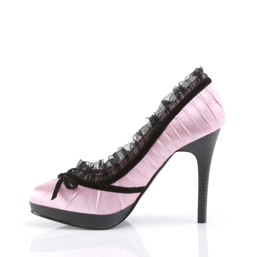 pink and black heels