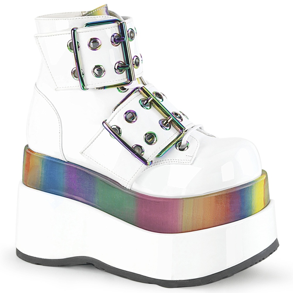 Demonia Demonia Plateau Laarzen BEAR-104 Wit/Multicolours | Attitude Ho