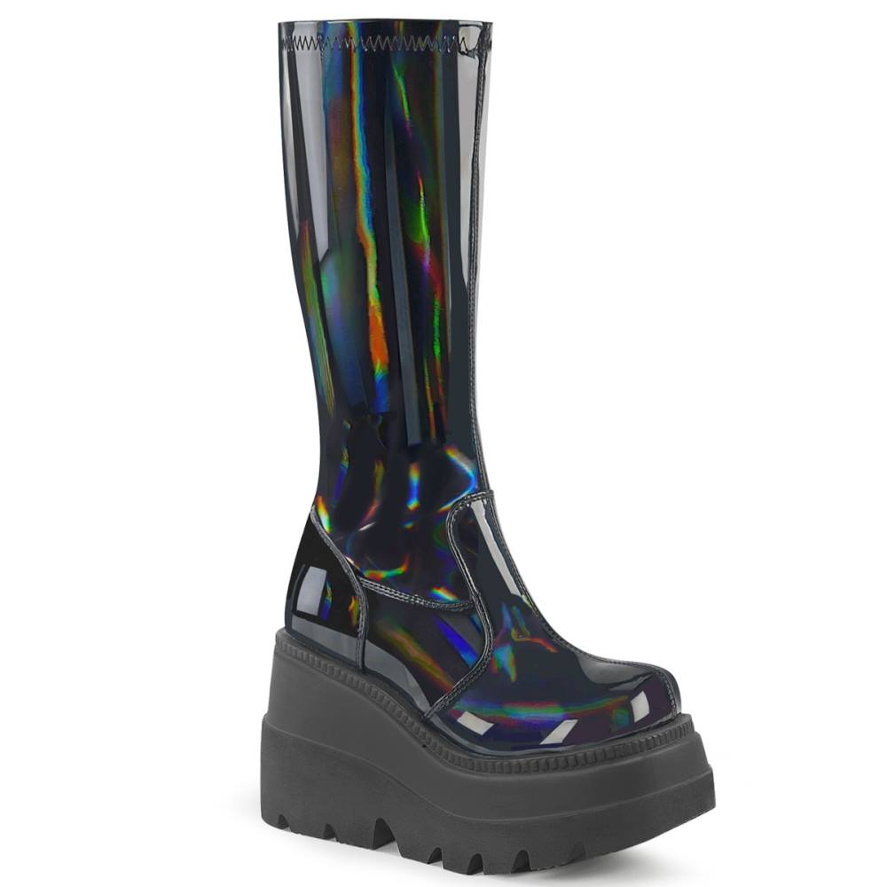 Demonia Demonia Platform Boots Shaker65 Black Chrome Coloured Attitud Demonia Demonia Platform Boots Shaker65 Black Chrome Coloured Attitud