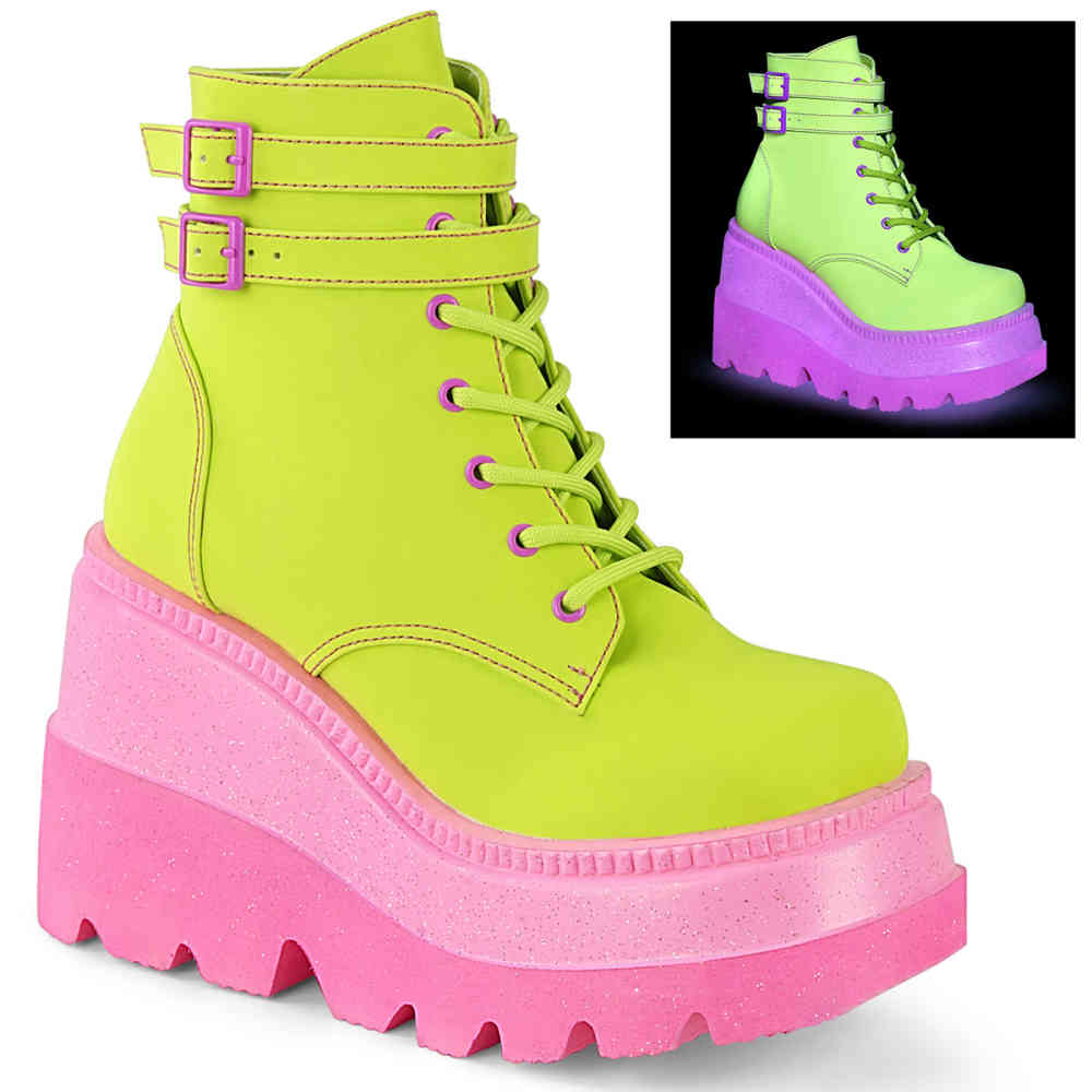 green demonia boots