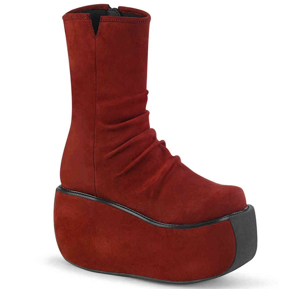 demonia red platform boots