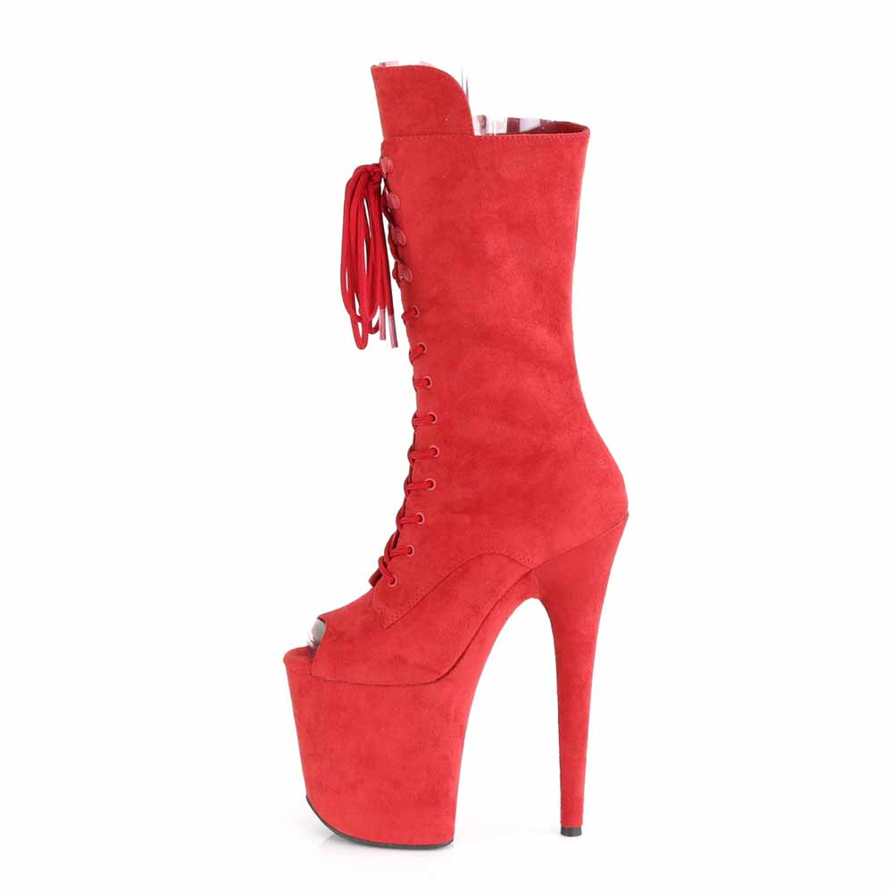 red pleaser boots
