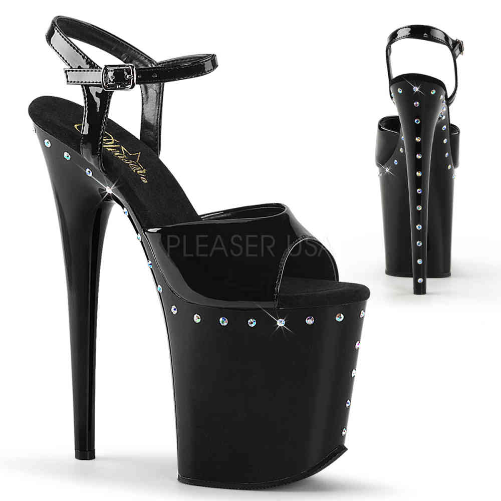pleaser shoe straps