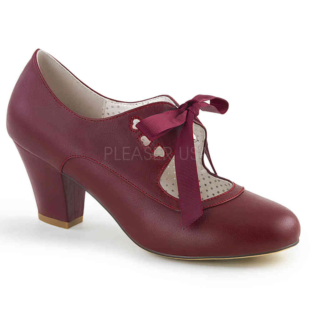 Lauw Opera Met opzet Pin Up Couture Pin Up Couture Pumps WIGGLE-32 Bordeaux rood | Attitude