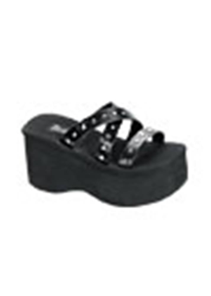 DemoniaCult DemoniaCult FUNN-19 Chaussons Noir Attitude France