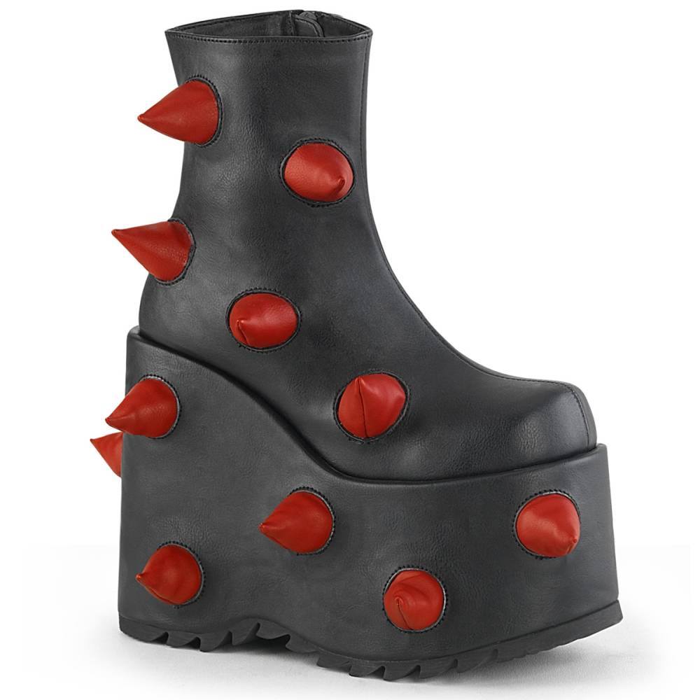 DemoniaCult DemoniaCult SLAY77 Platform Boots Black/Red Attitude