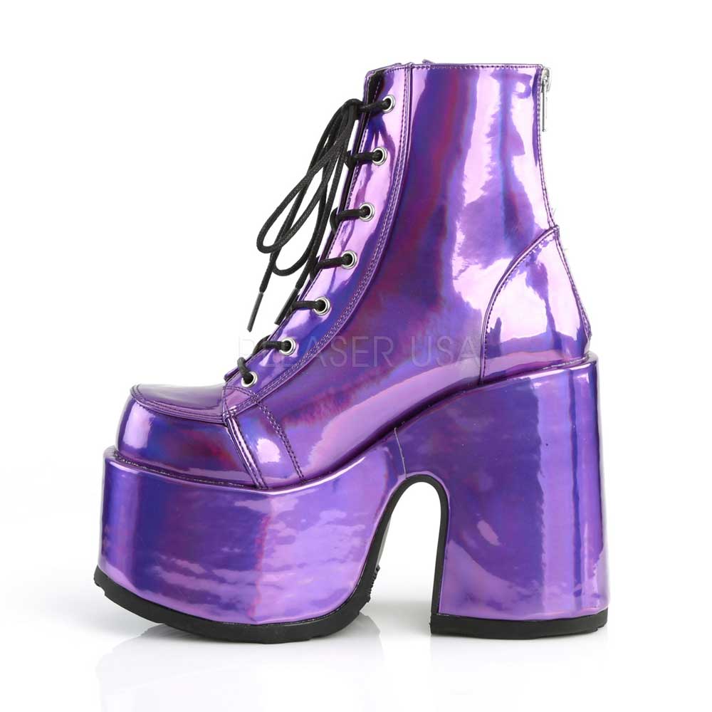 purple platform boots