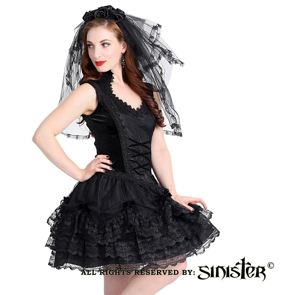 Sinister Korte jurk 875 Zwart | Attitude Holland