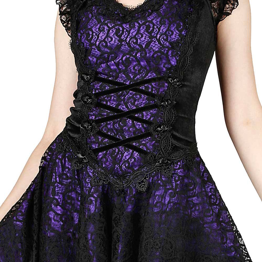 Kleid Schwarz Lila Kleid Schwarz Lila