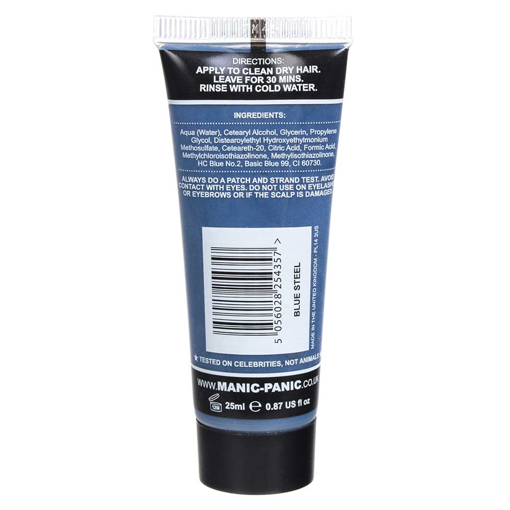 Manic Panic Blue Steel Semi Permanent Hair Dye Sample Blue Grey