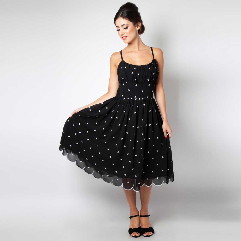 voodoo vixen polka dot dress