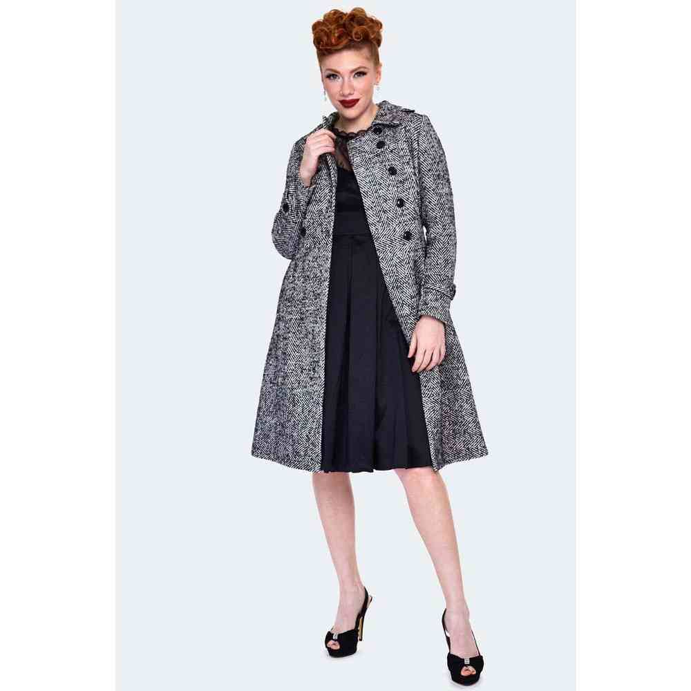 Voodoo Vixen Voodoo Vixen Herringbone Double Breasted Pea Winter