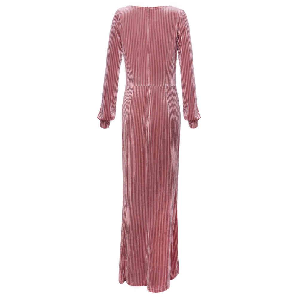 Voodoo Vixen Voodoo Vixen Lange Jurk Edith Velvet Jewel Roze