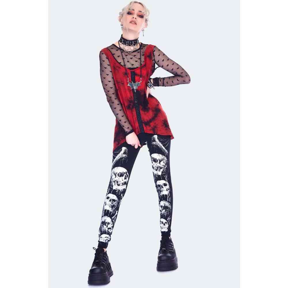 Jawbreaker Jawbreaker - Skulls Print Legging - Zwart | Attitude Holland