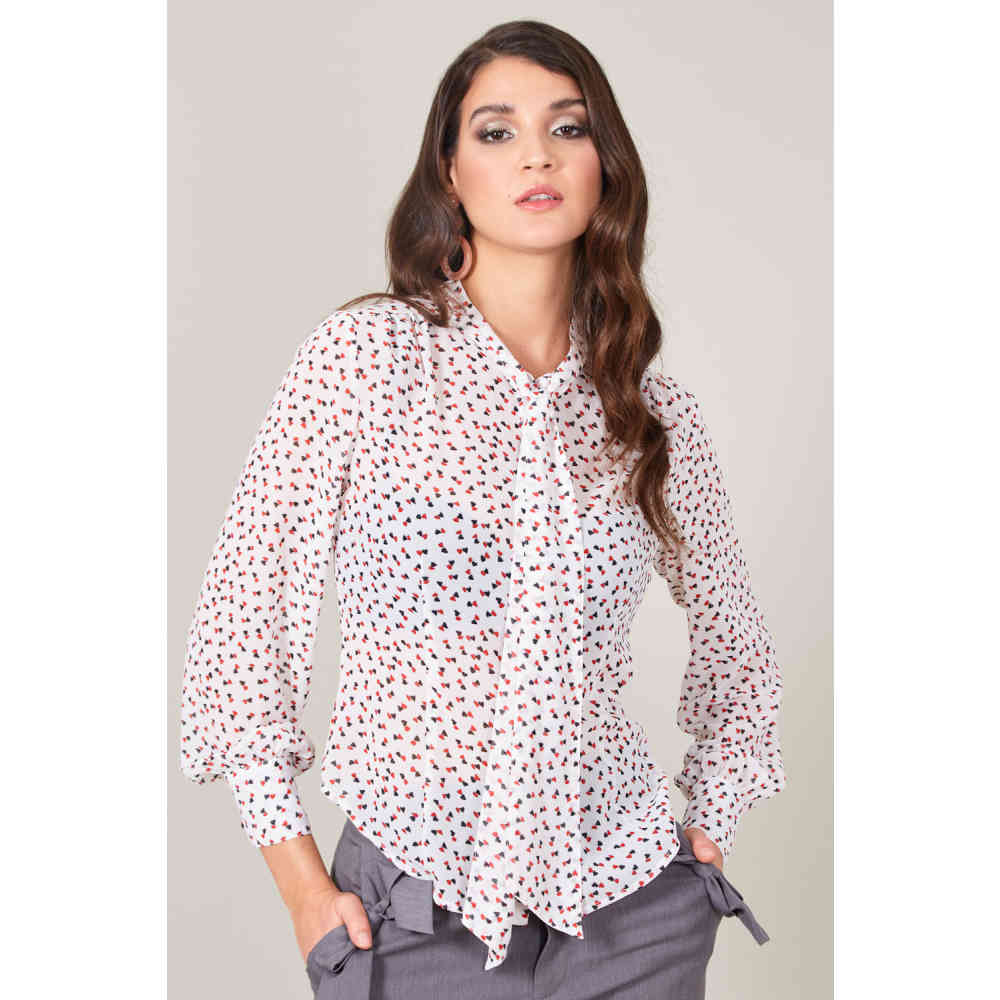 Voodoo Vixen Voodoo Vixen Blouse Hope Inseparable Love Hearts White | A