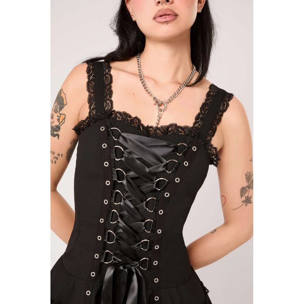 hell bunny dress corset Robbie corset Size:Age 8/10 YGroup_linger-bias-cut-maxi-dress Women's Blue Shirt Dresses The square neckline is