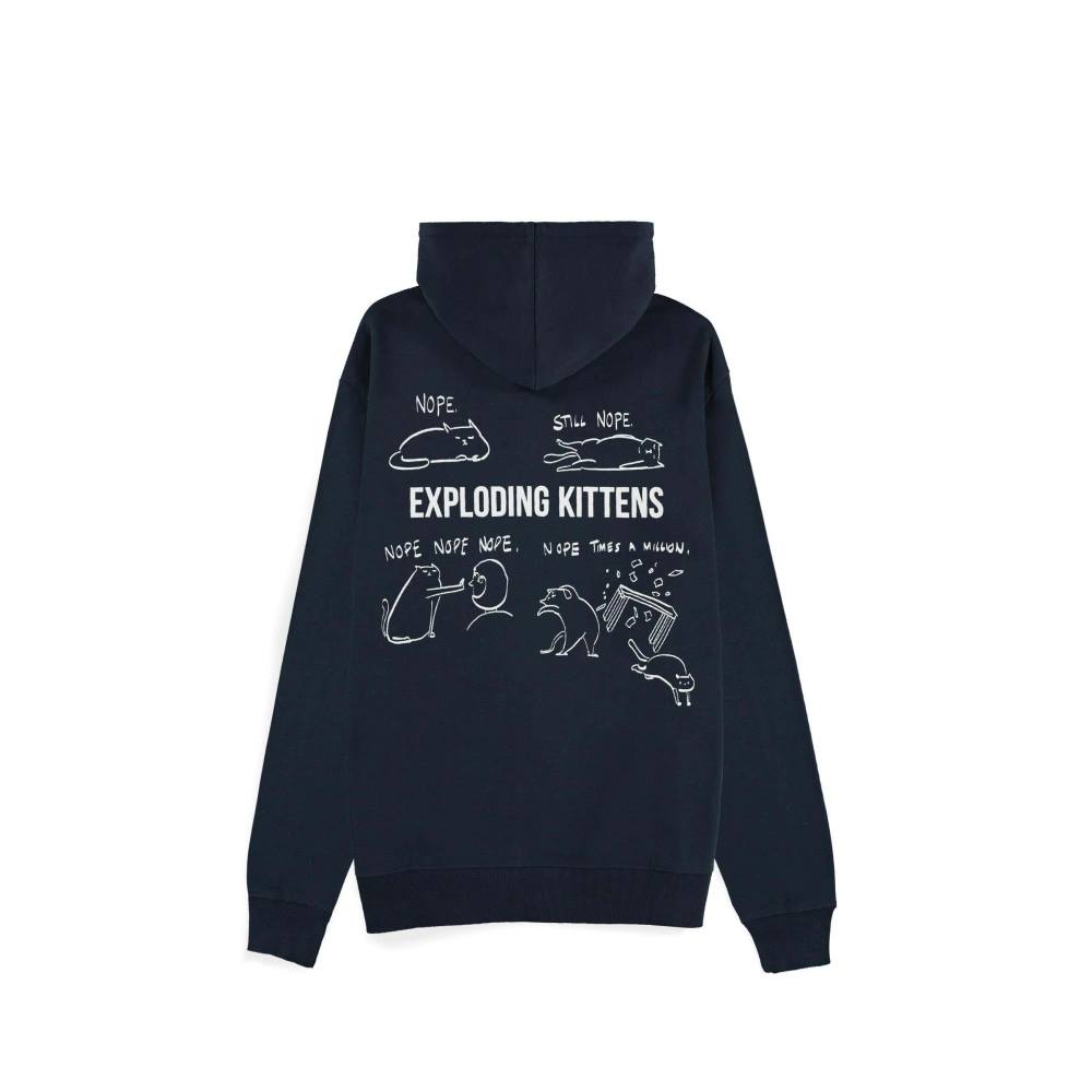 Exploding Kittens - Back Print Zip hoodie - Dark blue | Attitude Europ Exploding Kittens - Back Print Zip hoodie - Dark blue | Attitude Europ