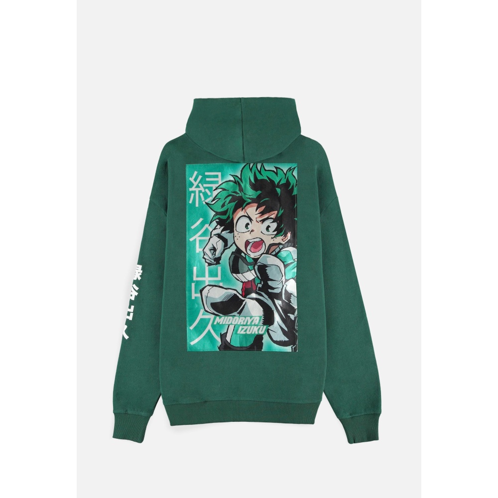My Hero Academia Izuku Midoriya Deku Zip hoodie Green Attitude E