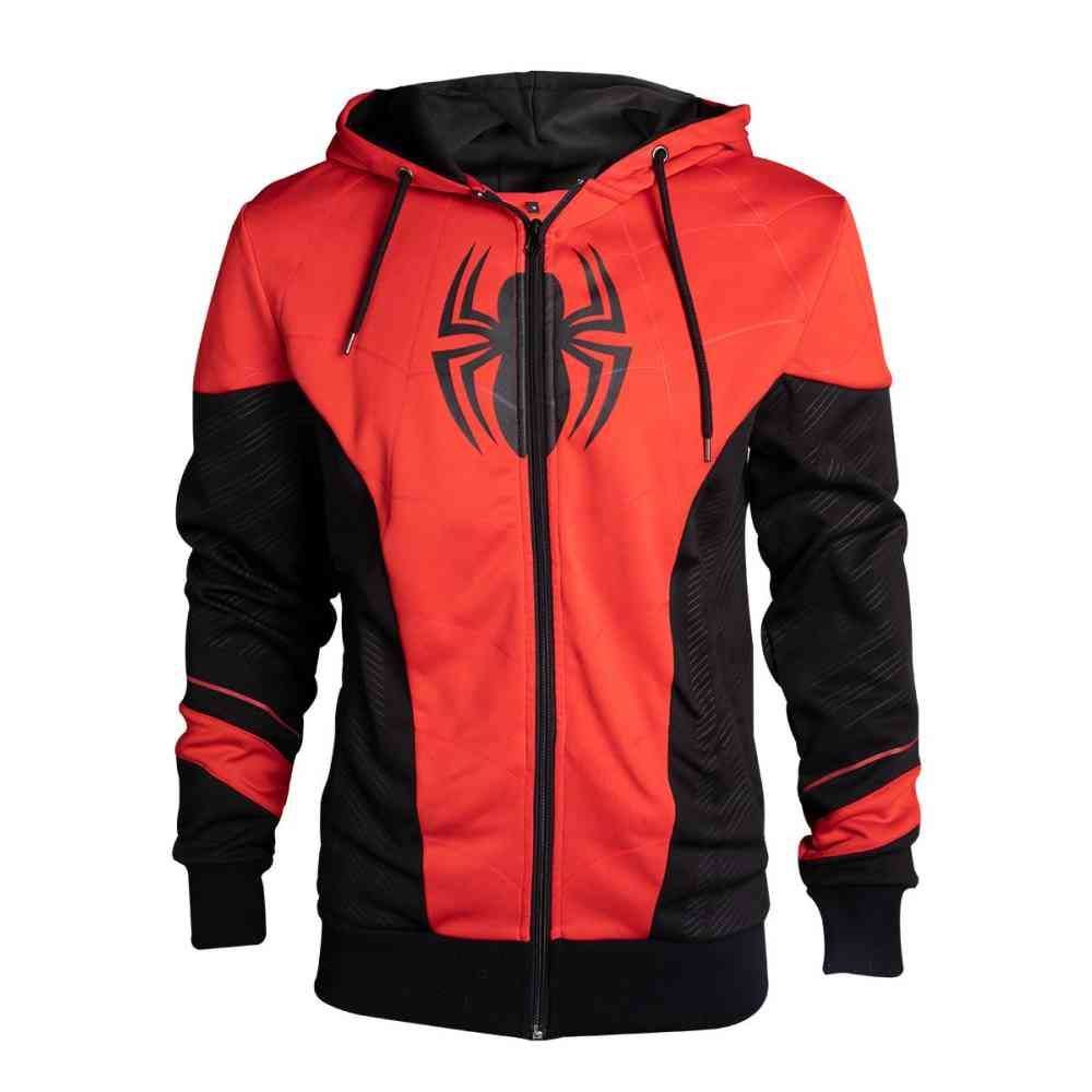 Marvel Marvel Spiderman Zip Hoodie Red Black Outfit Red Black Attit