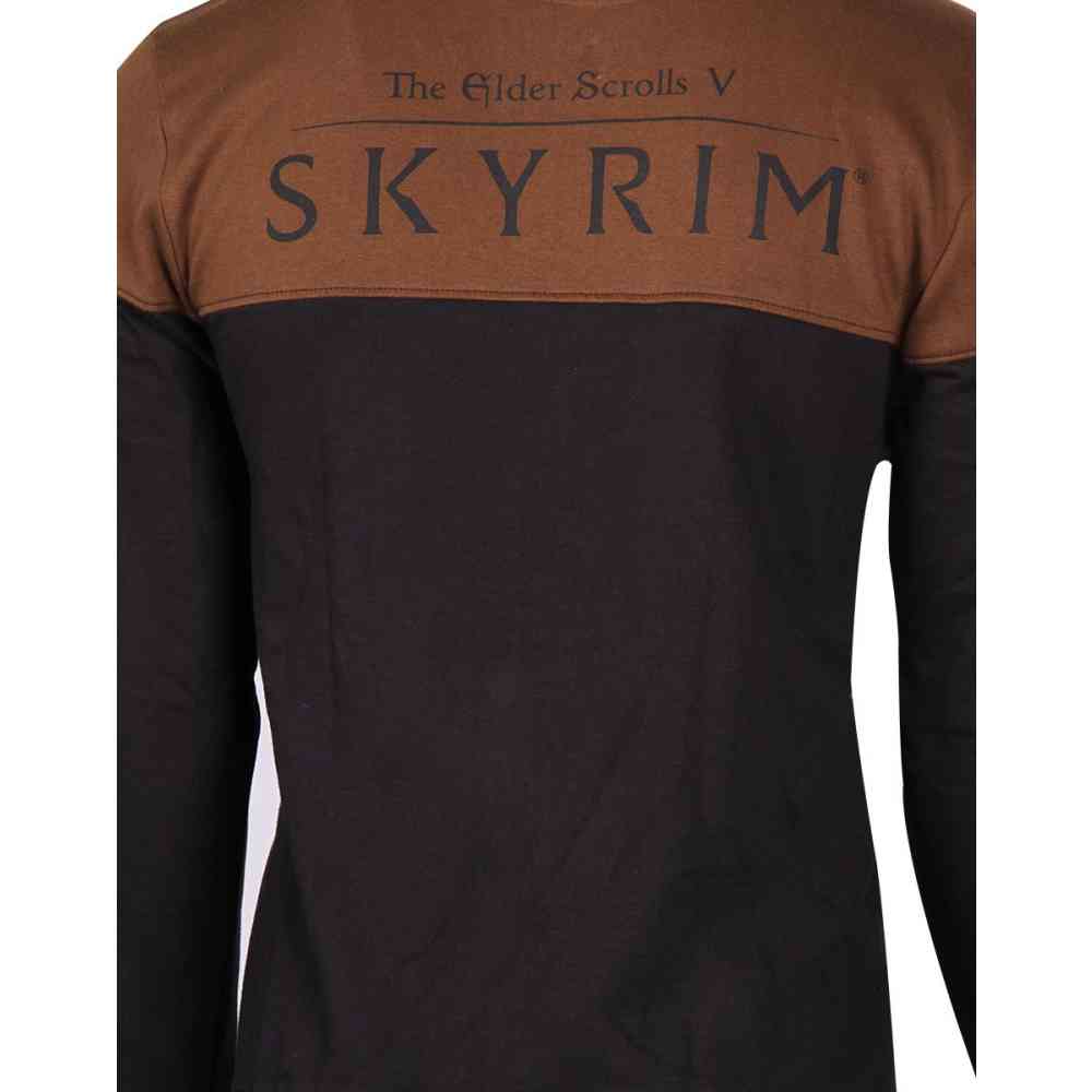 The Elder Scrolls V Skyrim Zip Hoodie The Dragon Brown Black Attitu