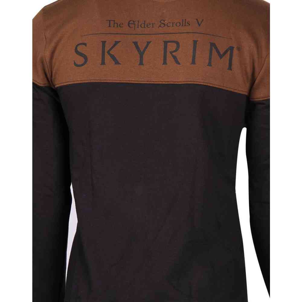 The Elder Scrolls V Skyrim Zip Hoodie The Dragon Brown Black Attitu The Elder Scrolls V Skyrim Zip Hoodie The Dragon Brown Black Attitu
