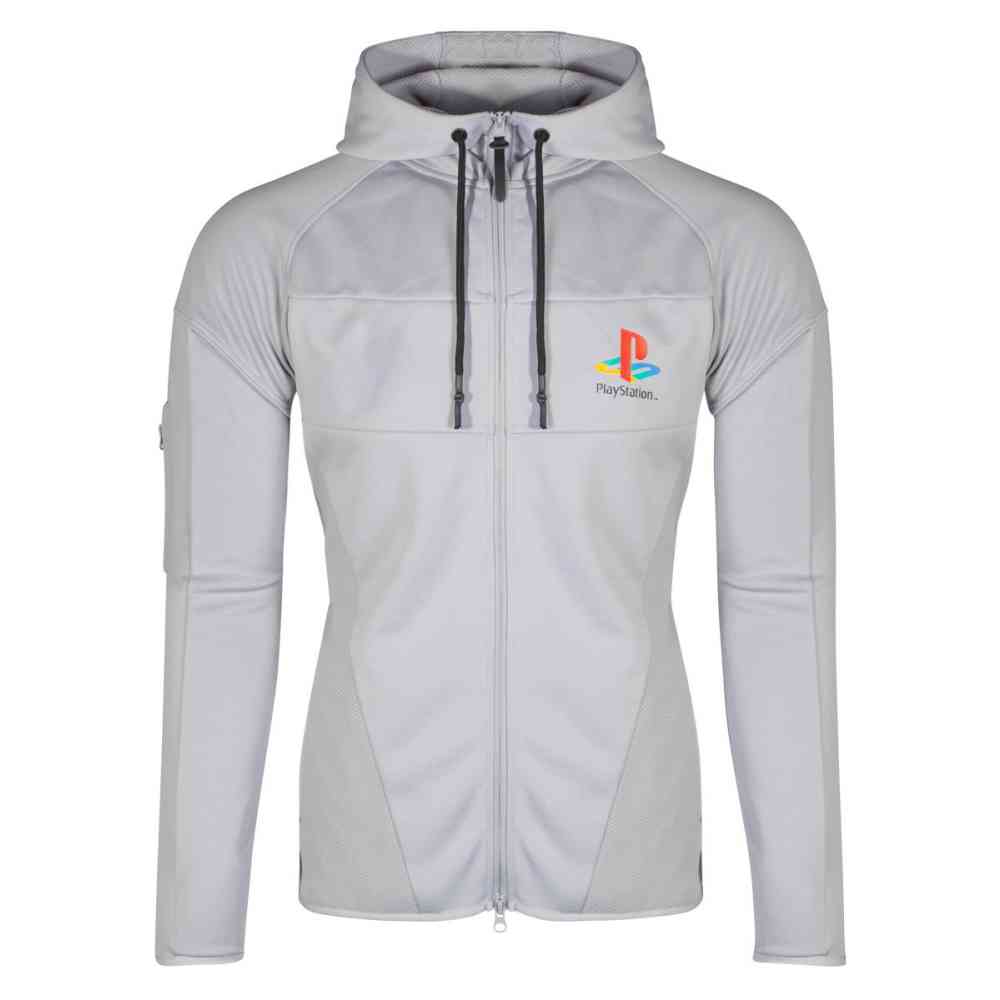 playstation hoodie grey