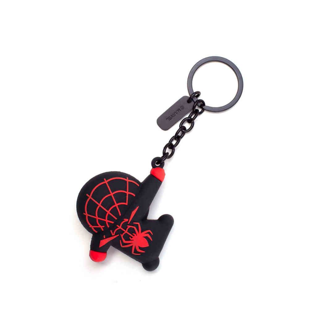 Marvel Marvel Spiderman Keychain Miles Morales Kawaii Black Red Attit