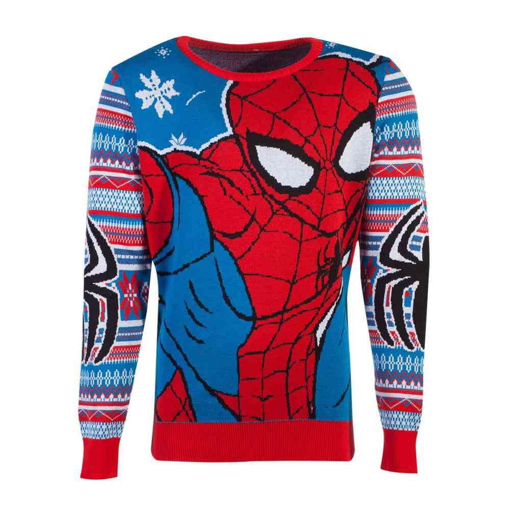 Elektricien T Verklaring Marvel Marvel SpiderMan Kersttrui Christmas Multicolours | Attitude Hol