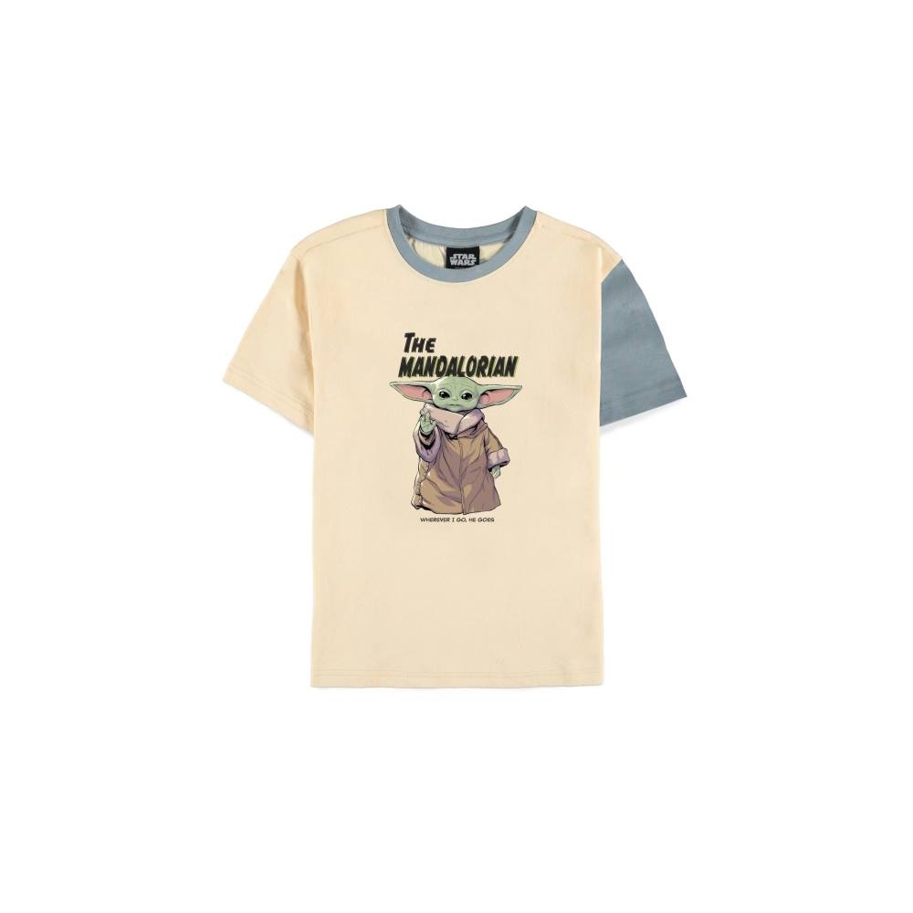 Disney Star Wars The Mandalorian Kids T-shirt Cream Attitude Eur