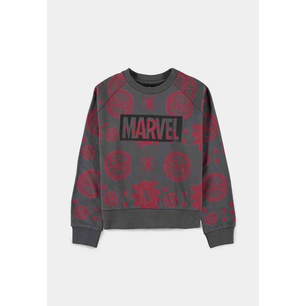 textuur laten we het doen schors Marvel Marvel SpiderMan Sweater/trui kinderen Allover pigment print Gri