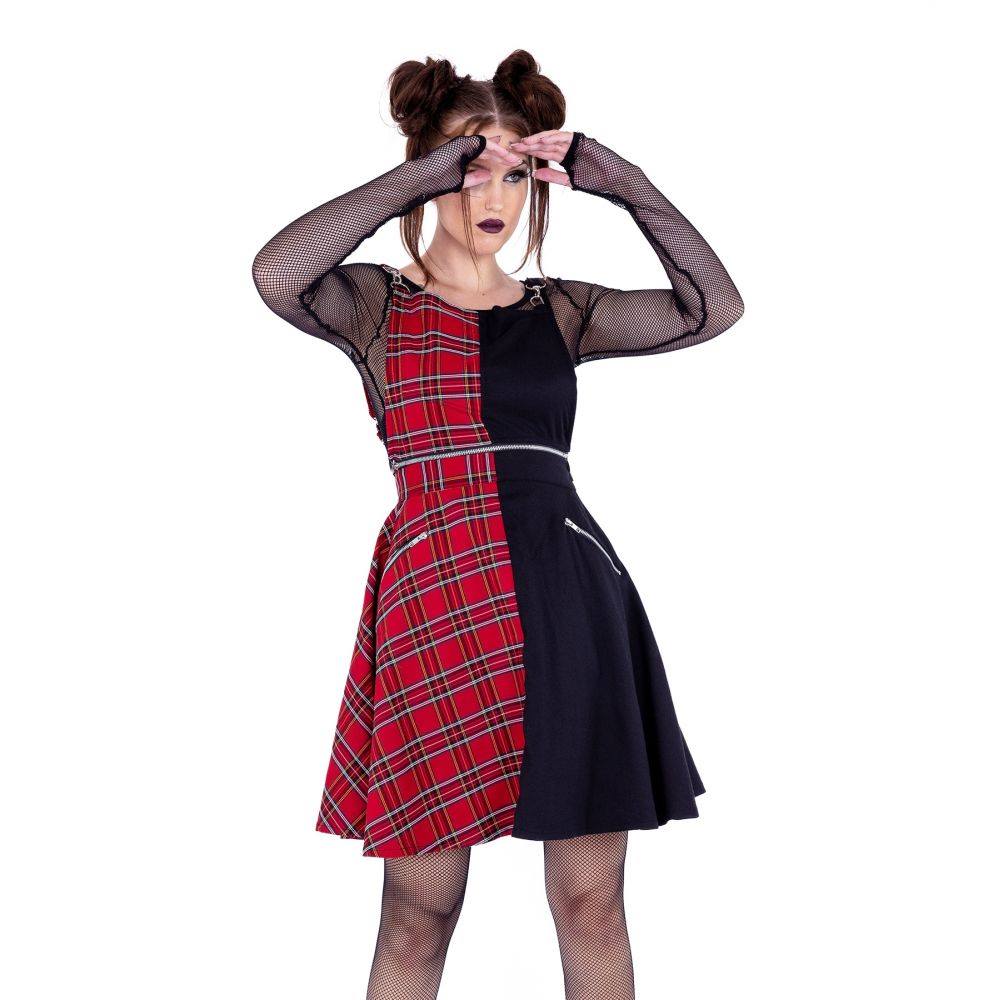 Heartless Heartless - Into the Void Pinafore Short dress - Black/Red | Heartless Heartless - Into the Void Pinafore Short dress - Black/Red |