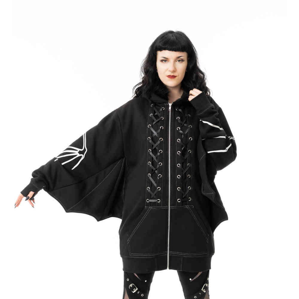 Heartless Kapuzenjacke Damen Moon Cats Hood Schwarz Produktbild-Vorschau 14