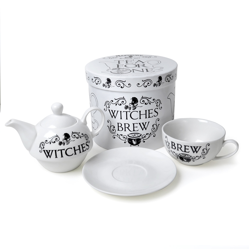 Travel Mug Alchemy England NIB Gothic Witches Brew Black Double Walled 12 oz