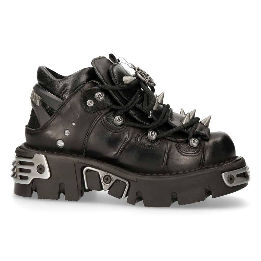 New Rock New Rock - M-110-S1 Low shoes - Black/Silver coloured | Attitu