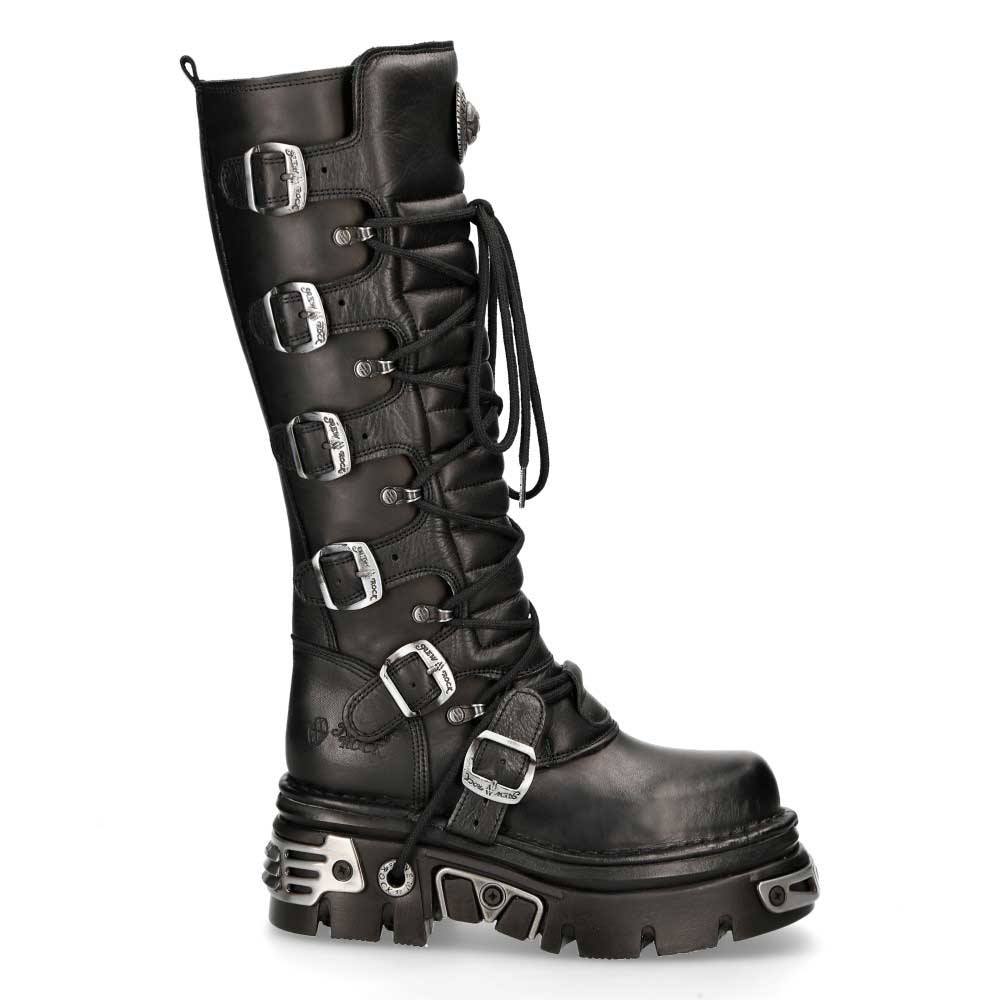 New Rock New Rock - M-272-S1 Boots - Black/Silver coloured | Attitude E
