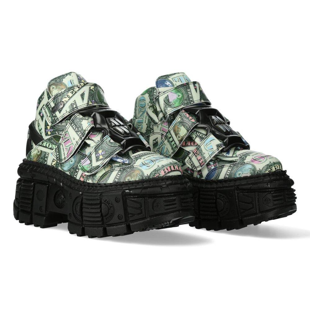 New Rock New Rock - MWALL009C13 Platform Boots - Green/Black | Attitude