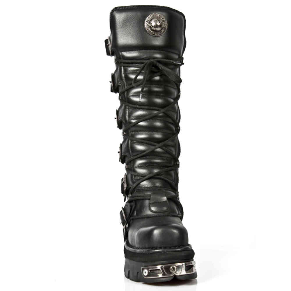 Stivali New Rock M272 S1 - In Pelle, Tacco A Blocco, Fibbia, Stile Gotico-Rock - Foto 7