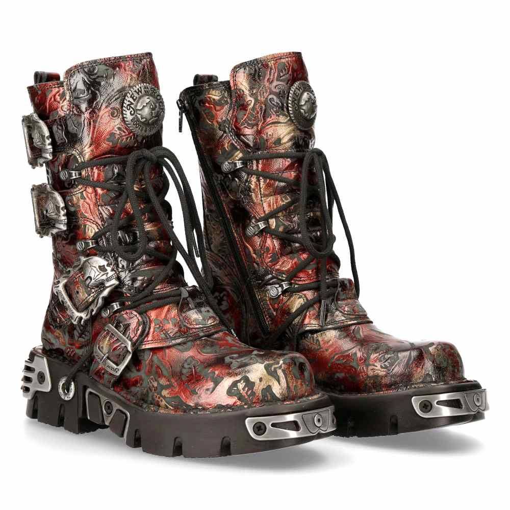 New Rock New Rock - M-391-S26 Enkellaars - Rood | Attitude Holland