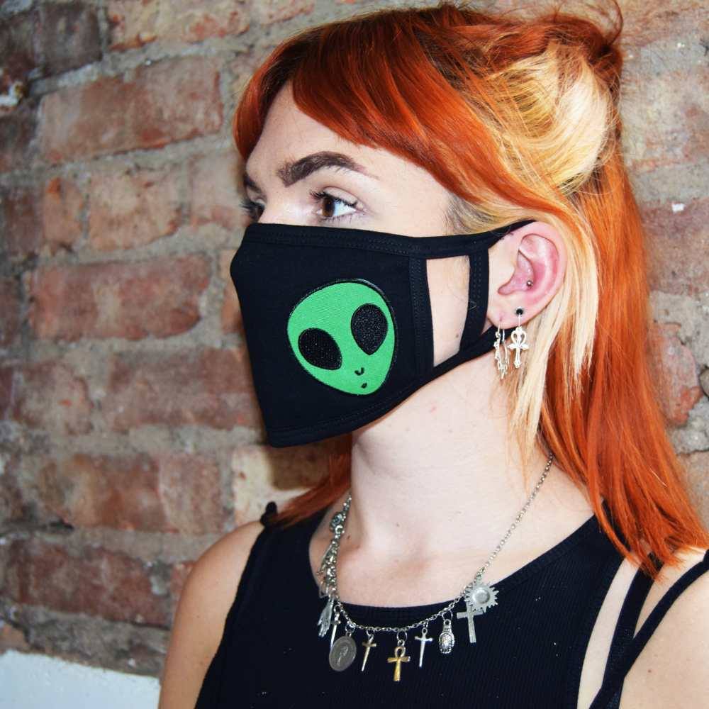 Extreme Largeness Extreme Largeness Face Mask Alien Face Mask Black A