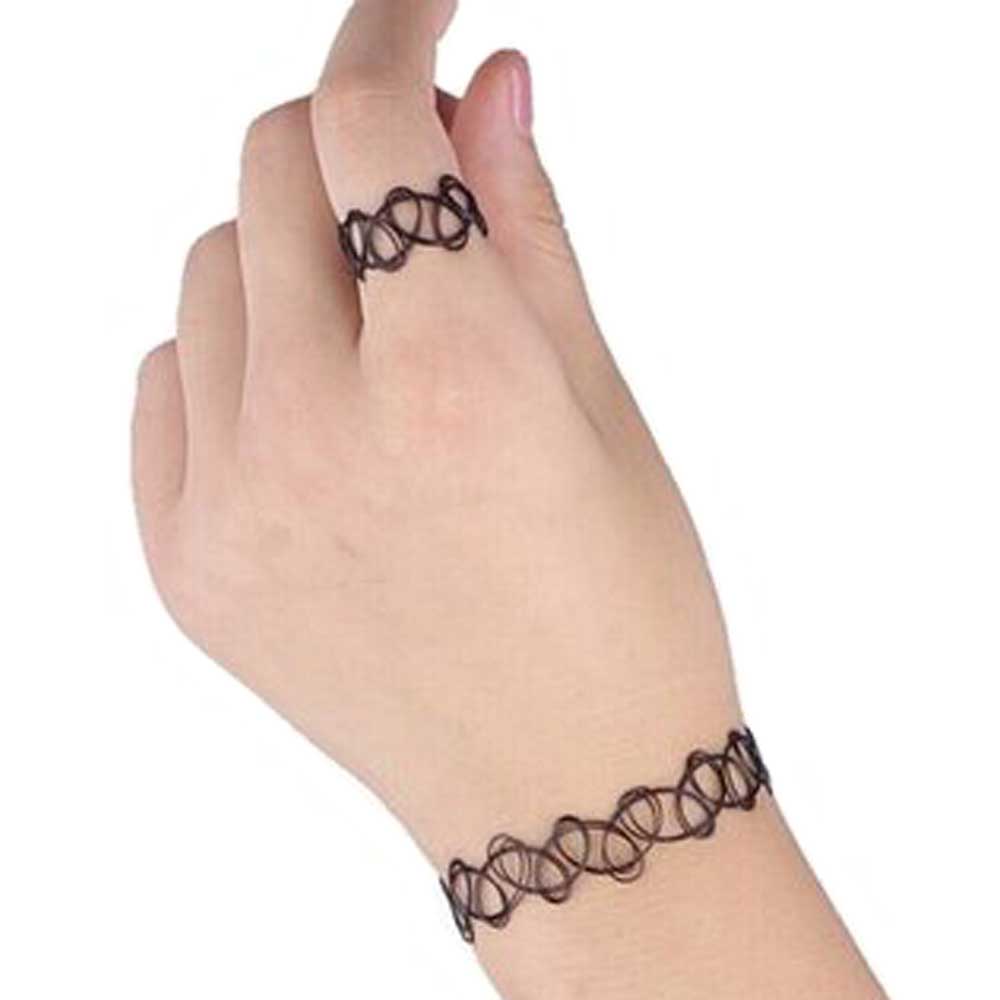 Artistiek havik Snooze Zac's Alter Ego Zac's Alter Ego Armband Tattoo bracelet and ring set Zw