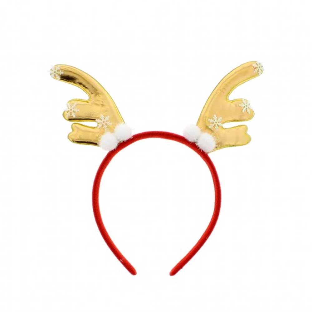 gold reindeer headband