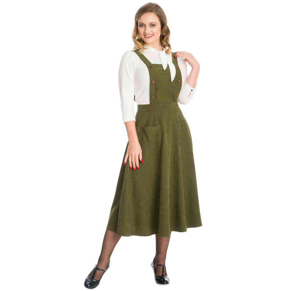 Dancing Days Dancing Days - LIFES A PEACH PINAFORE Flare dress - Green