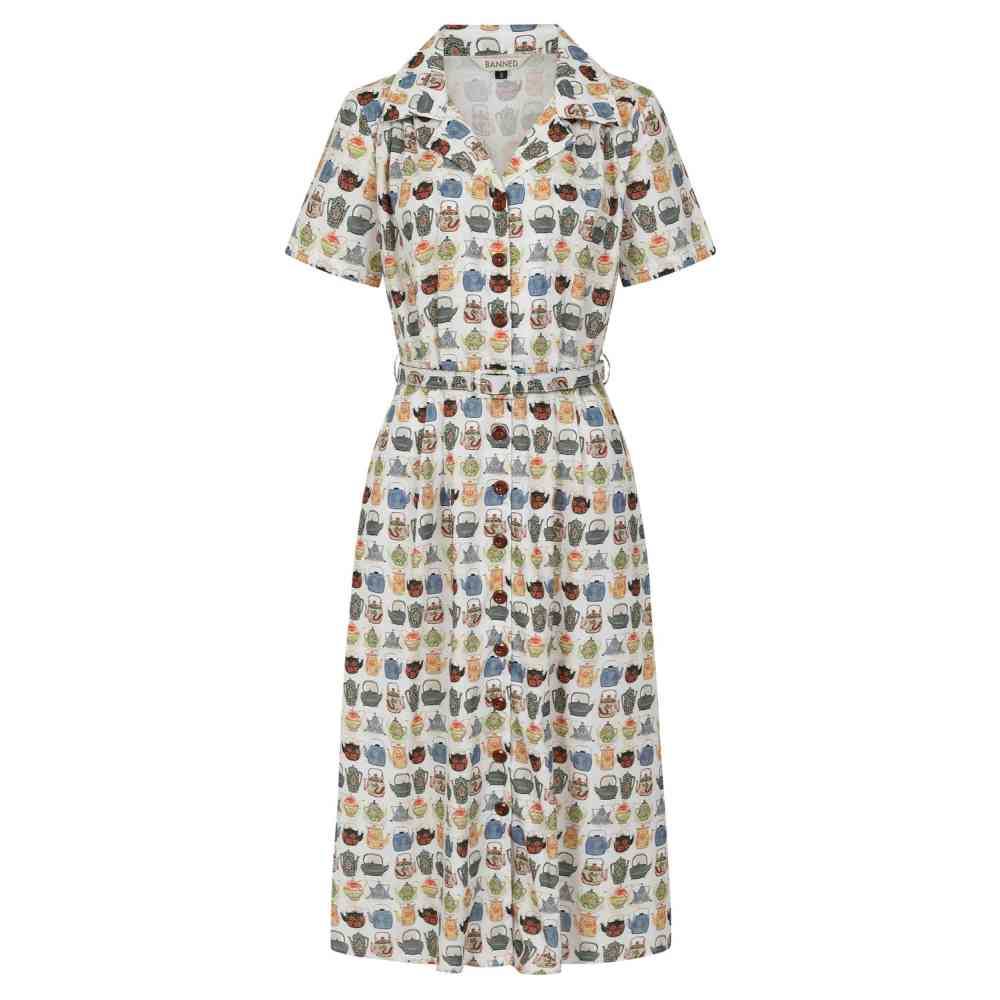 Banned Banned - Kate Tea Time Flare dress - White | Attitude Europe Banned Banned - Kate Tea Time Flare dress - White | Attitude Europe