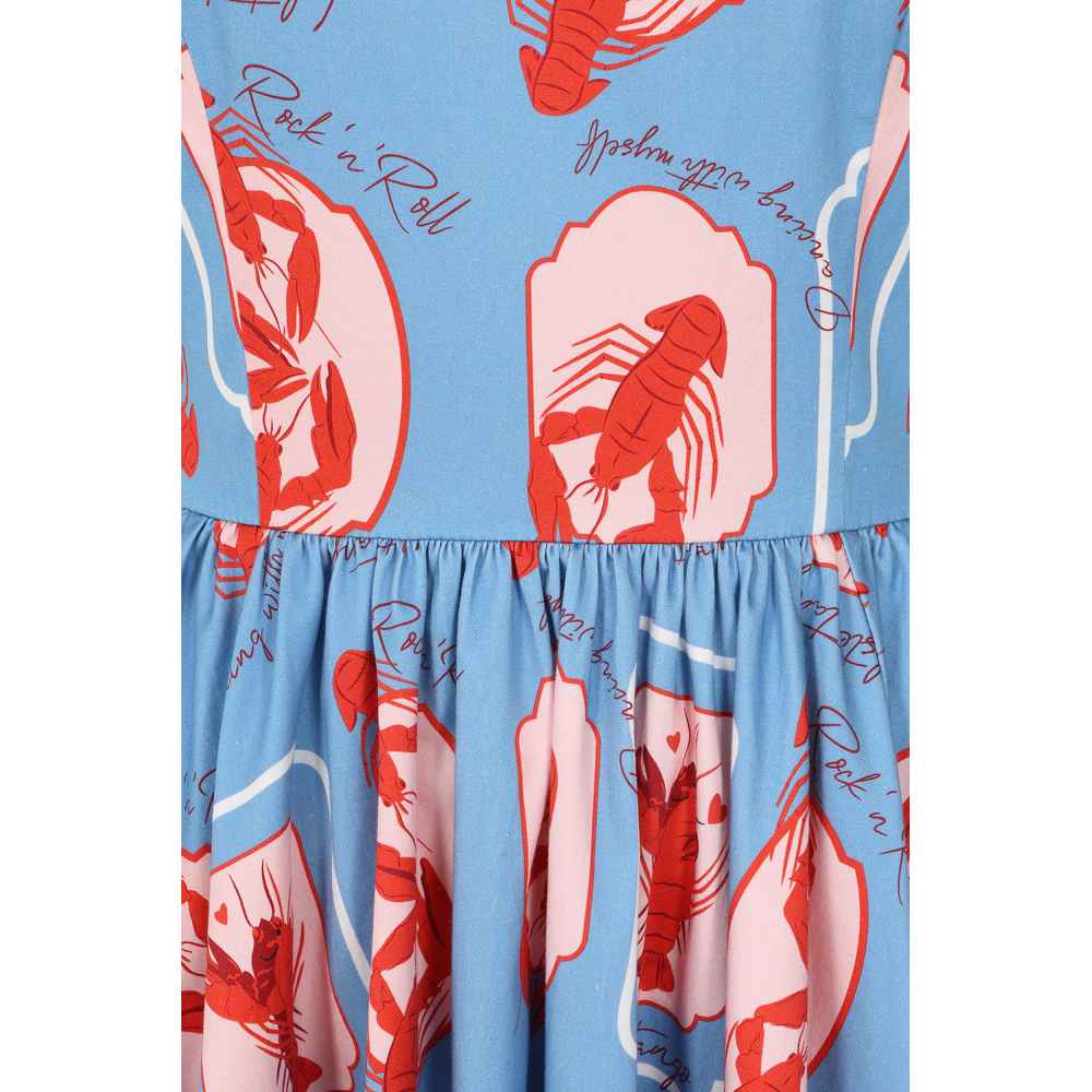 Banned Banned - Winnie Lobster Love Robe évasée - Bleu | Attitude Franc