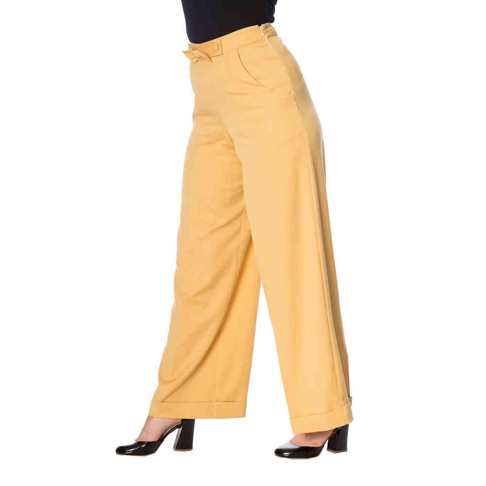Dancing Days Dancing Days Wijde broek HIDDEN AWAY Geel | Attitude Holla