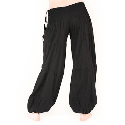 Gekko Baggy wijde harembroek zwart - Hippie Yoga | Attitude Holland