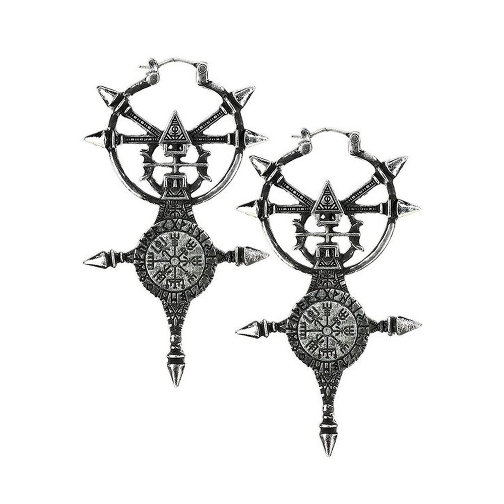 Restyle Restyle Des Boucles D Oreilles Vegvisir Couleur Argent Attitu