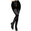 Restyle Restyle Rosarium Laser Cut Leggings Black Attitude