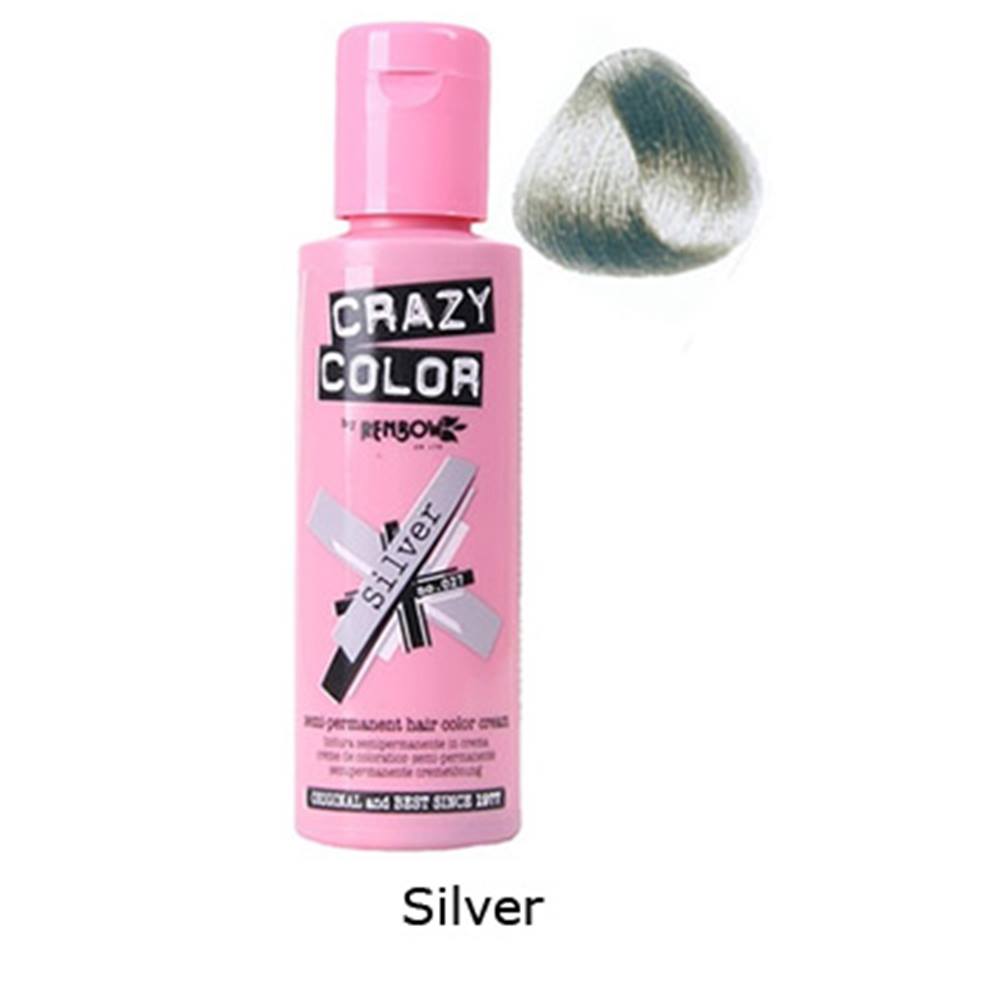 Crazy Color Crazy Color Semi Permanent Hair Dye Silver Silver