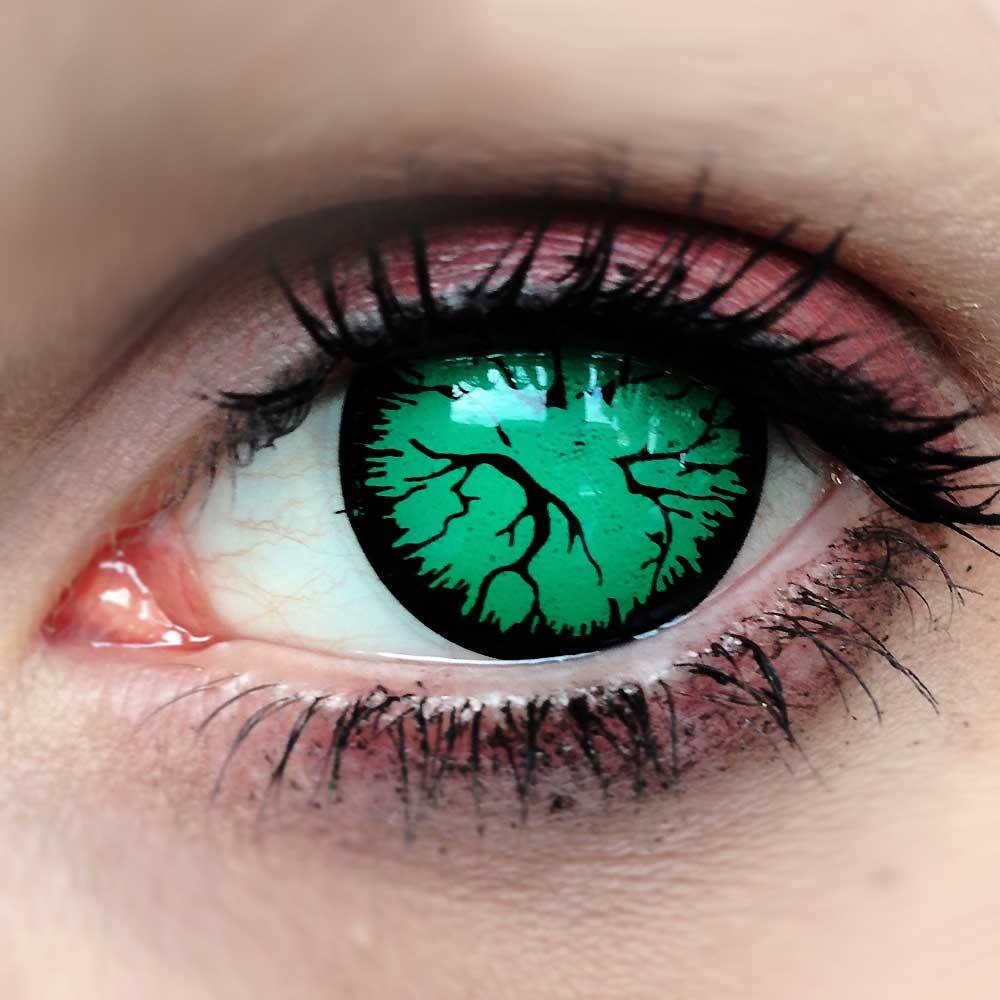 Mesmereyez Mesmereyez Halloween Farbige Kontaktlinsen Blind Alien Grun